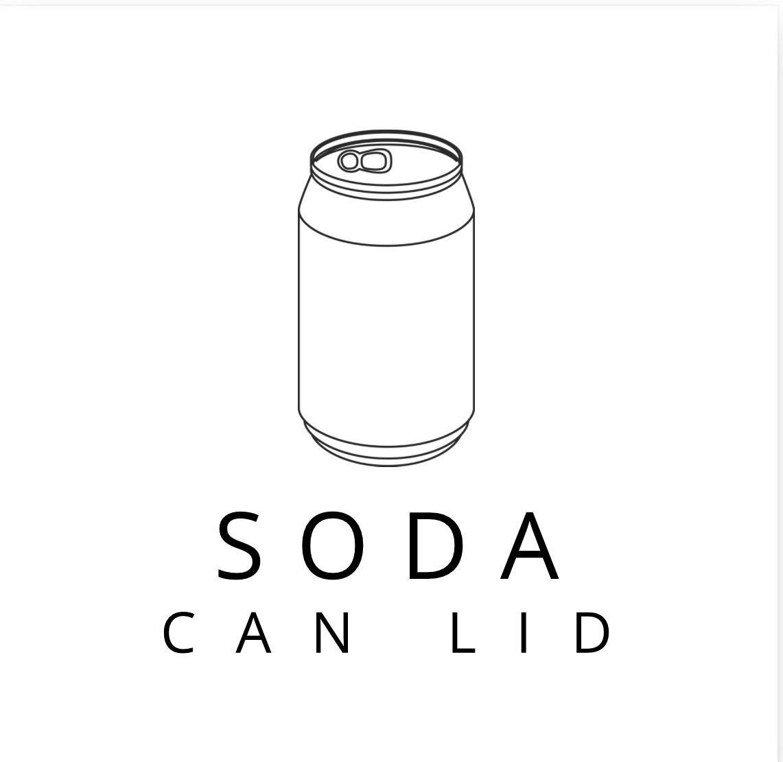 Soda can lid with closing system logo